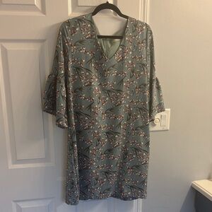 Floral Layered Sleeve Dress